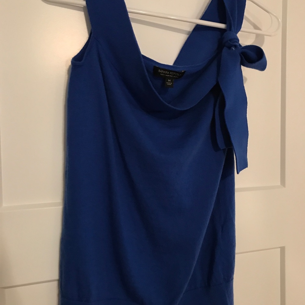 Banana Republic Blue Off the Shoulder Top